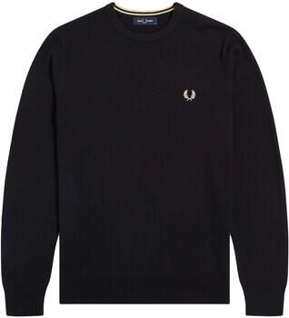 Fred Perry Klassieke Crew Neck Sweater Zwart Black Heren