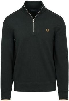 Fred Perry Sweater Half Zip Trui Donkergroen 78C