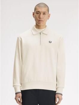 Fred Perry Sweater Longsleeve Half Zip Poloshirt Ecru