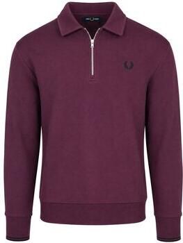 Fred Perry Sweater Longsleeve Half Zip Poloshirt Plum