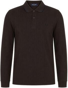 Fred Perry Sweater Longsleeve Polo Bruin 86C