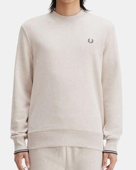 Fred Perry Klassieke French Terry Crew Neck Sweatshirt Beige Heren