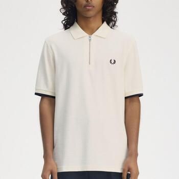 Fred Perry T-shirt CREPE PIQUE ZIP NECK