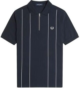 Fred Perry T-shirt Fp Pinstripe Zip Neck Shirt