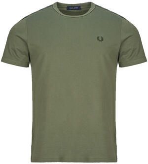 Fred Perry Contrast Tape Ringer T-shirt Green Heren