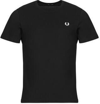 Fred Perry Heren Crew Neck T-shirt in Zwart Black Heren