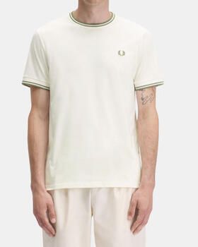 Fred Perry T-shirt M1588 Twin Tipped T-shirt Off-White - Foto 2