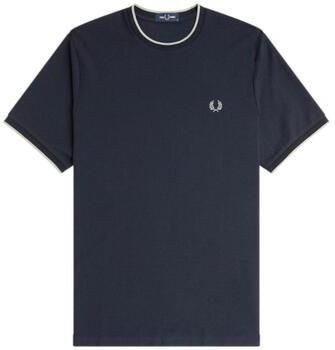 Fred Perry T-shirt Korte Mouw Trim Detail Crepe Pique Tshirt
