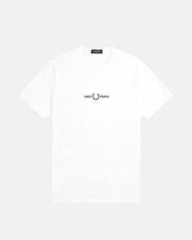 Fred Perry Geborduurd T-shirt voor moderne mannen White Heren - Foto 16