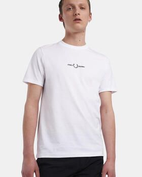Fred Perry Geborduurd T-shirt voor moderne mannen White Heren - Foto 17