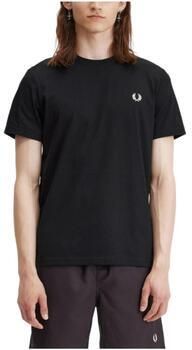 Fred Perry Zwarte grafische T-shirt met Laurel Design Black Heren