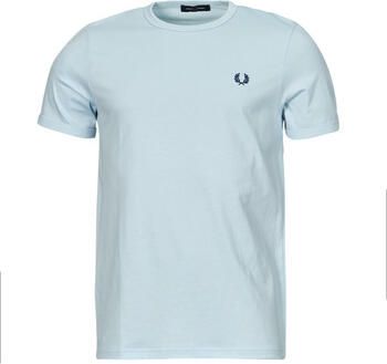 Fred Perry Lichtblauw Ronde Hals T-shirt Blue Heren - Foto 4