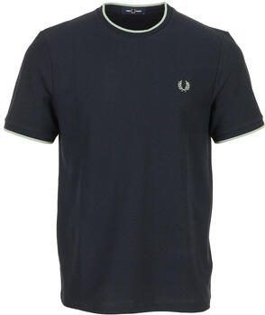 Fred Perry T-shirt Korte Mouw Trim Detail Crepe Pique Tshirt