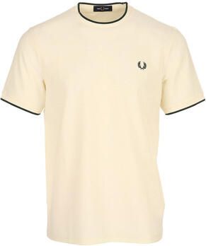 Fred Perry T-shirt Korte Mouw Trim Detail Crepe Pique Tshirt