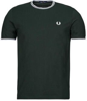 Fred Perry T-shirt TWIN TIPPED met logo nightgreen