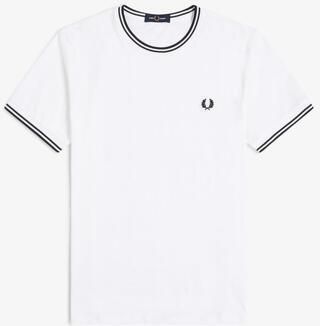 FRED PERRY Heren Polo's & T-shirts Twin Tipped T-shirt Wit - Foto 15