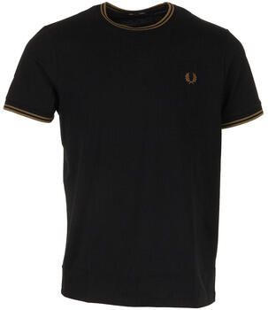 Fred Perry Twin Tipped Ringer T-Shirt Black- Heren Black - Foto 2