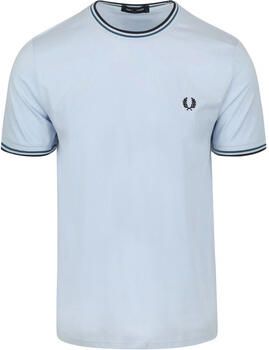 Fred Perry T-shirt M1588 Twin Tipped T-shirt Licht blauw