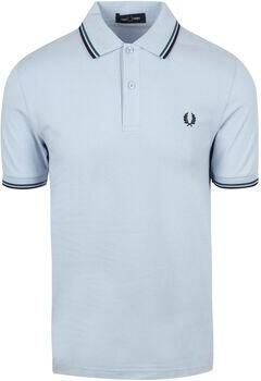 Fred Perry T-shirt Twin Tipped Polo Shirt Light Smoke Petrol Blue Navy