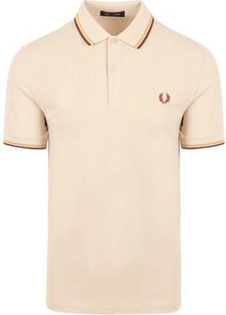Fred Perry Twin Tipped Short Sleeve Polo Shirt Heren Beige- Heren Beige