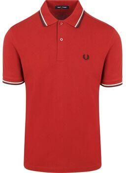 Fred Perry T-shirt Polo Twin Tipped M3600 Rood 74A
