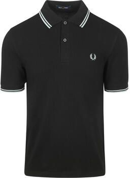 Fred Perry Twin Tipped Short Sleeve Polo Shirt Heren Black- Heren Black - Foto 2