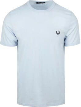 Fred Perry T-shirt Ringer Licht Blauw