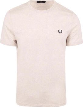 FRED PERRY Heren Polo's & T-shirts Ringer T-shirt Beige - Foto 4