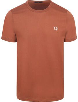 Fred Perry T-shirt Ringer T-Shirt Bruin S54