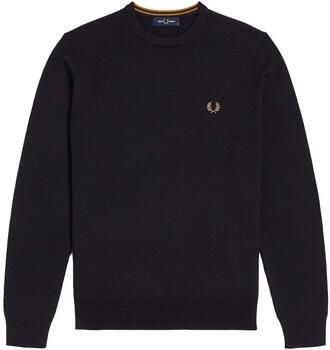 Fred Perry Klassieke Ronde Hals Merinowolmix Trui Blue Heren