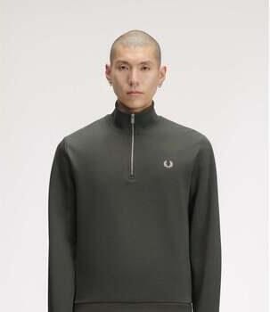Fred Perry Trui Half Zip Sweatshirt Dark Green