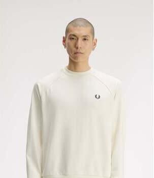 Fred Perry Trui Tipped Crew Neck Sweatshirt Ecru
