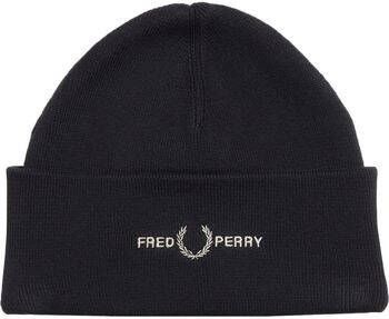 Fred Perry Pet Muts Wol Logo Zwart