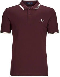 Fred Perry Granate 597 Twin Tipped Shirt Brown Heren