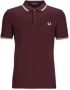 Fred Perry Granate 597 Twin Tipped Shirt Bruin Heren - Thumbnail 2