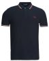 Fred Perry Twin Tipped Short Sleeve Polo Shirt Heren Navy- Heren Navy - Thumbnail 1