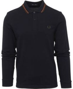 Fred Perry T-shirt Donkergroen Lange Mouwen Polo
