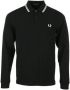 Fred Perry Slim Fit Twin Tipped Polo in Navy Snow White Mar Grass Blue Heren - Thumbnail 13