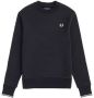 Fred Perry Heren Sweatshirt met Dubbele Streep Manchet Black Heren - Thumbnail 3