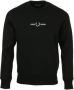 Fred Perry Heren Loopback Katoenen Sweatshirt met Geborduurd Grafisch Ontwerp Black Heren - Thumbnail 1