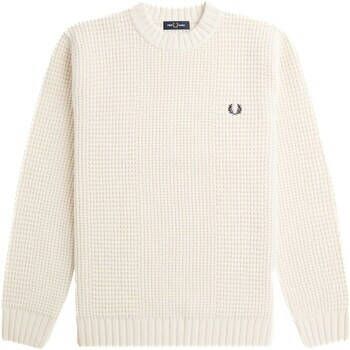 Fred Perry Sweater Maglione Scaled Texture Jumper Panna