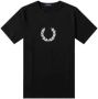 Fred Perry Laurel Wreath Grafisch T-Shirt Black Heren - Thumbnail 1