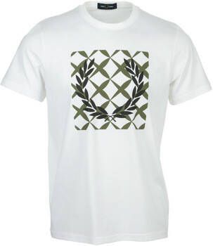 Fred Perry T-shirt Korte Mouw Cross Stitch Printed T-Shirt