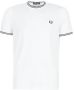 FRED PERRY Heren Polo's & T-shirts Twin Tipped T-shirt Wit - Thumbnail 3