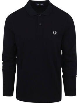Fred Perry T-shirt Longsleeve Polo Donkerblauw