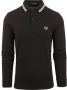 Fred Perry Slim Fit Twin Tipped Polo in Navy Snow White Mar Grass Blue Heren - Thumbnail 3