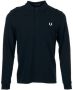 FRED PERRY Heren Polo's & T-shirts Ls Plain Shirt Donkerblauw - Thumbnail 2