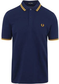 Fred Perry T-shirt Polo M3600 Donkerblauw Geel