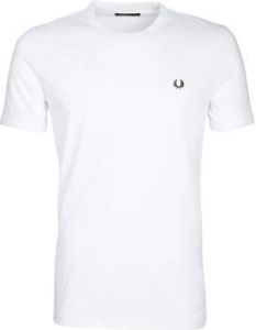 Fred Perry T-shirt Ringer T-Shirt Wit