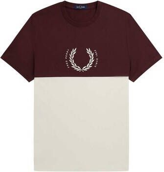 Fred Perry T-shirt T-Shirt Circle Branding Bordeaux Panna